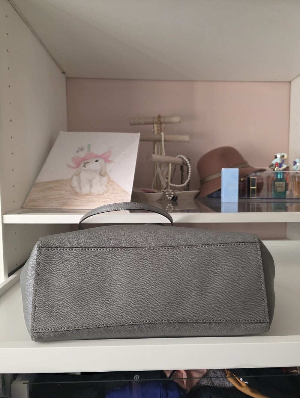 Coach Metallic Silver Pebbled Leather Tote - Picture 8 of 8